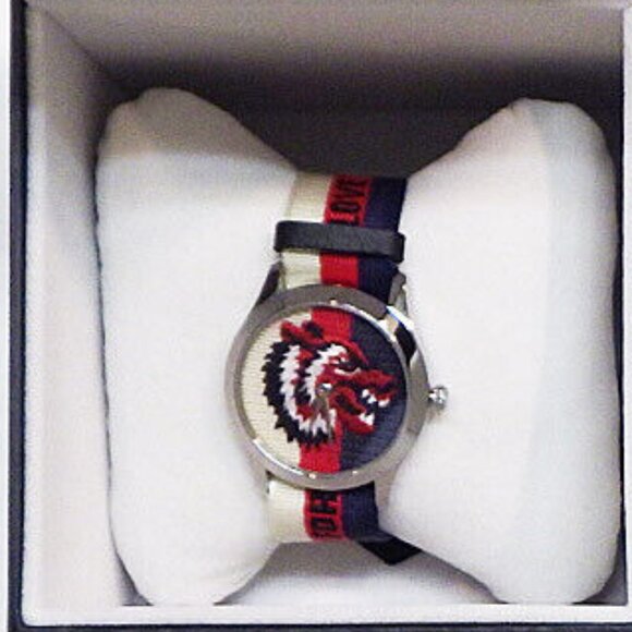 Stainless Steel Nylon 38mm Le Marche Des Merveilles Wolf Quartz Watch Na… - Picture 1 of 14